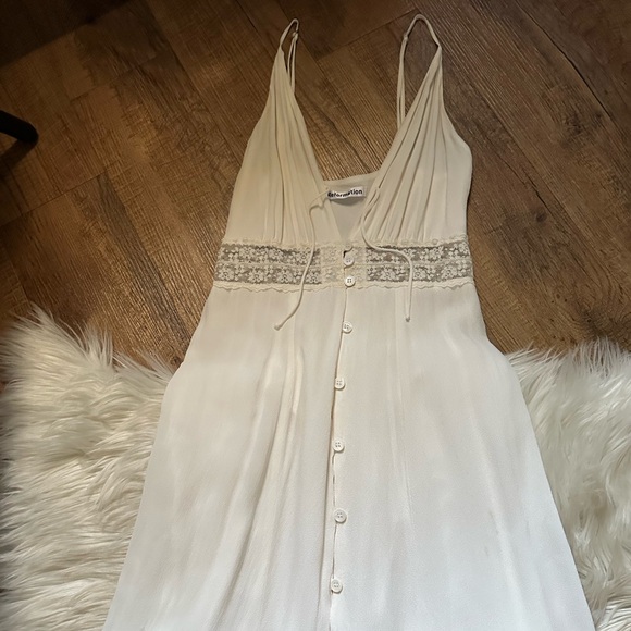 REFORMATION Shelly Dress In Ivory - Picture 7 of 12